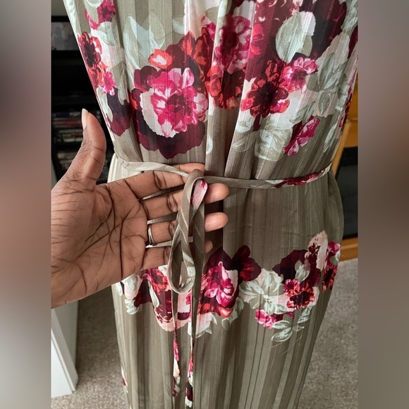 Banana Republic Floral Print Peasant Maxi Dress Size 0 Resort Wear Whimsigoth - Picture 6 of 12